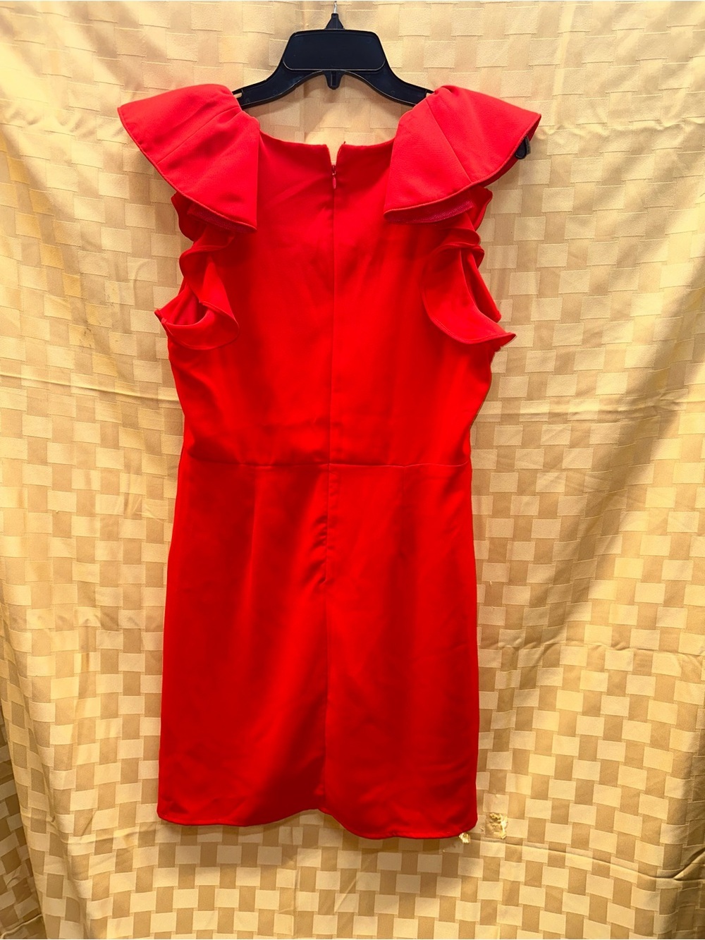 TCEC Red Ruffle Sleeve Mini Dress - Picture 2 of 4